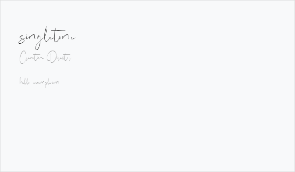 singletone Business Card