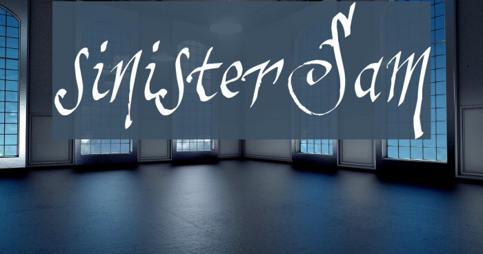 sinisterSam Font examples