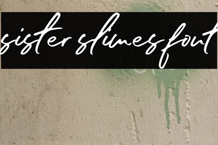sister slimes font Font examples