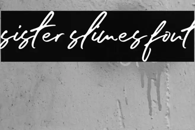 sister slimes font Шрифта examples