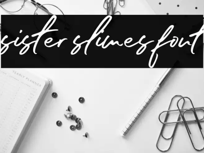 sister slimes font Шрифта examples