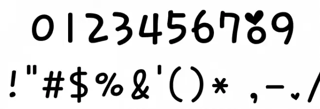SJLoveLove Font OTHER CHARS