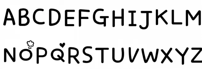 SJLoveLove フォント 大文字