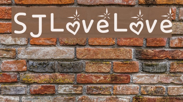SJLoveLove Font examples
