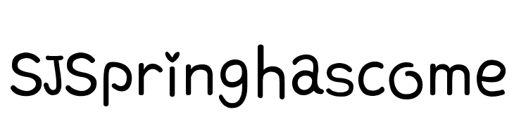SJSpringhascome Font