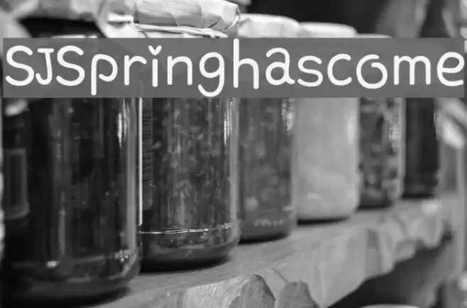SJSpringhascome Font examples
