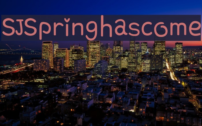 SJSpringhascome Font examples