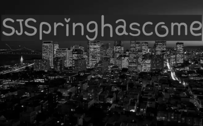 SJSpringhascome Font examples