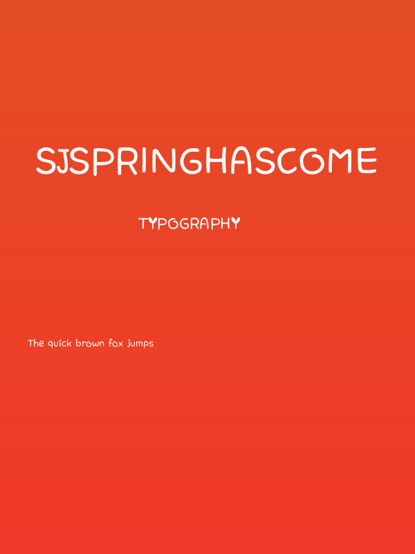 SJSpringhascome Poster