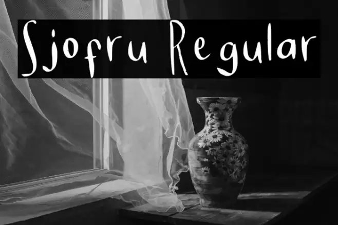 Sjofru Regular Caratteri examples