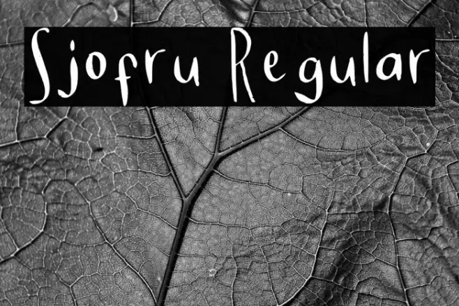 Sjofru Regular Caratteri examples