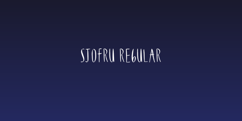 Sjofru Regular Social Header