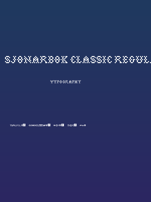 Sjonarbok Classic Regular Poster