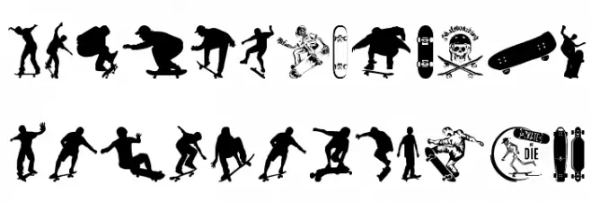 SKATE Шрифта ВЕРХНИЙ