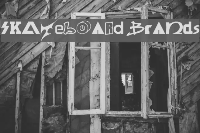 SKATEBOaRD braNds Font examples