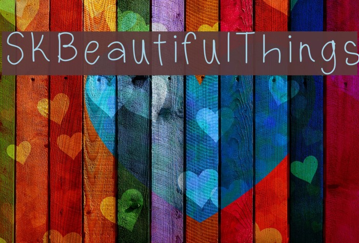 SKBeautifulThings Font examples