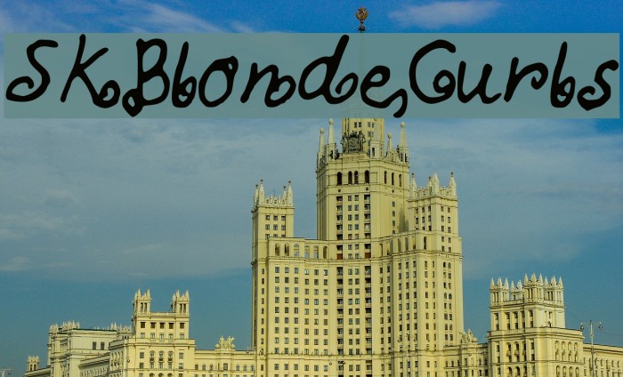 SKBlondeCurls Font examples
