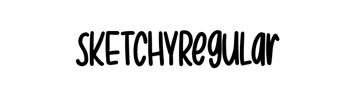 SKETCHYRegular  les polices de caractères gratuit tlcharger