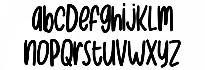 SKETCHYRegular Font LOWERCASE