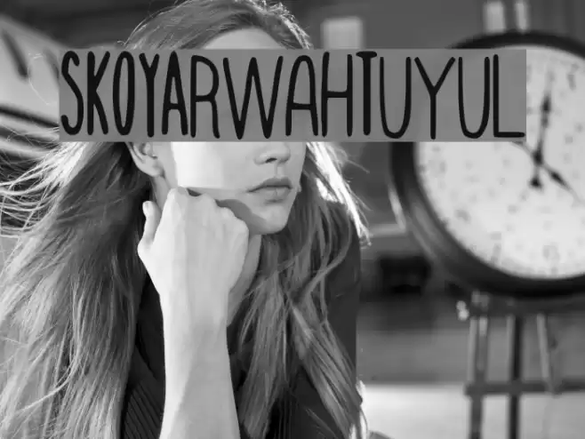 SKOYArwahTuyul Font examples