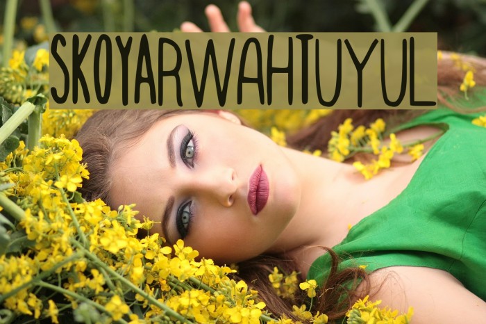 SKOYArwahTuyul Font examples