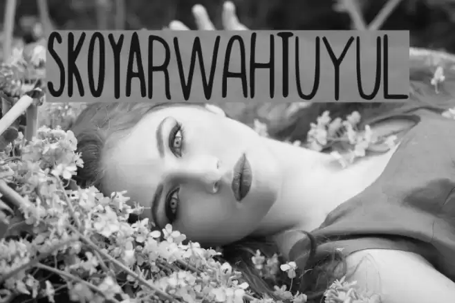 SKOYArwahTuyul Font examples