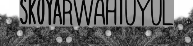 SKOYArwahTuyul Font examples