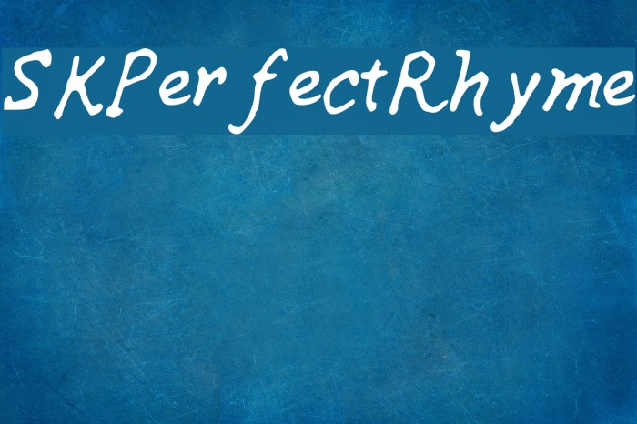 SKPerfectRhyme Font examples