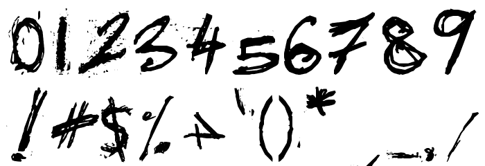 SKRATCHYthespook Font OTHER CHARS