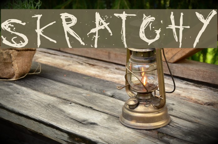 SKRATCHYthespook Font examples