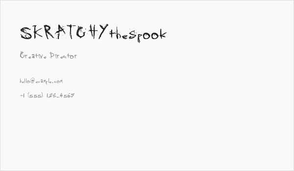 SKRATCHYthespook Business Card