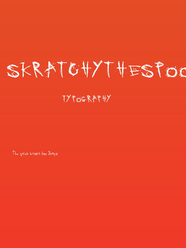 SKRATCHYthespook Poster
