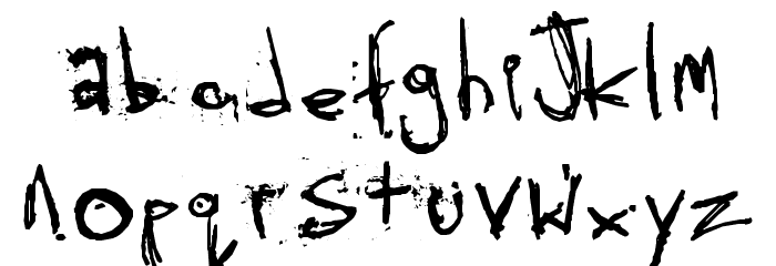 SKRATCHYthespook Font LOWERCASE