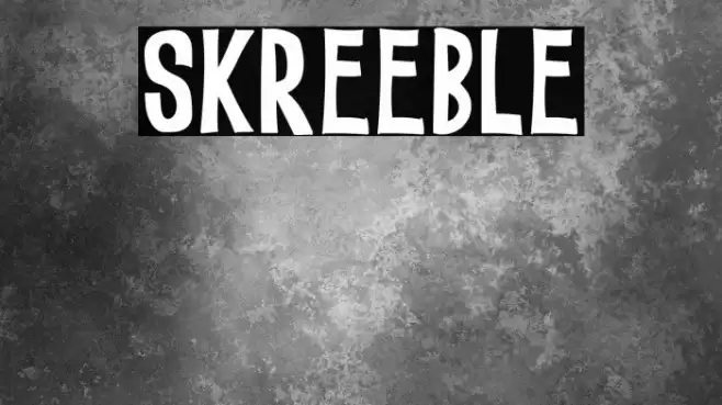 SKREEBLE Font examples