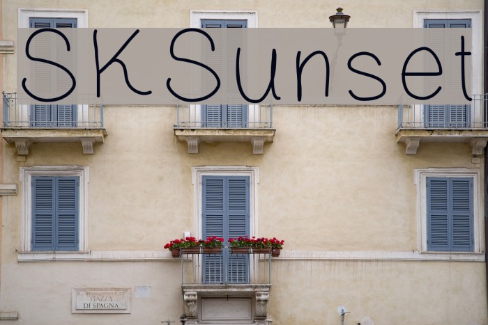 SKSunset Font examples