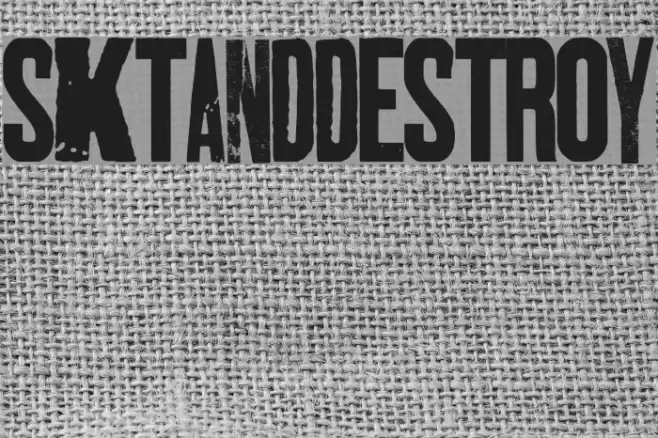 SKTANDDESTROY Font examples