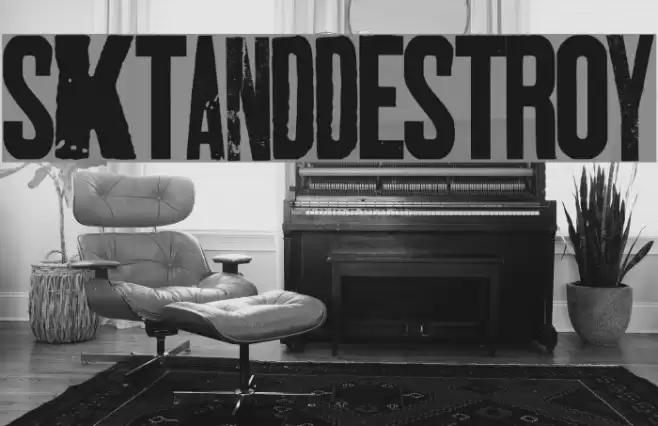 SKTANDDESTROY Font examples