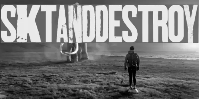 SKTANDDESTROY Font examples