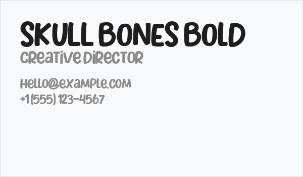 SKULL BONES Bold Business Card