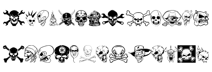 SKULLX Font LOWERCASE
