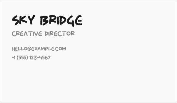 SKY BRIDGE Business Card