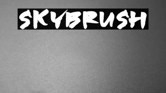 SKYBRUSH Font examples