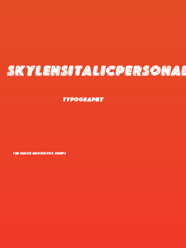 SKYLENSITALICPERSONALUSE-BdIt Poster