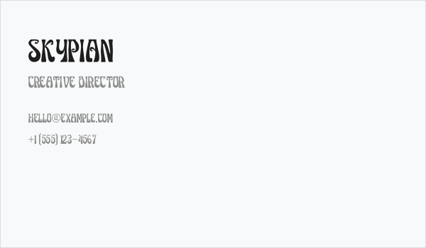 SKYPIAN Business Card