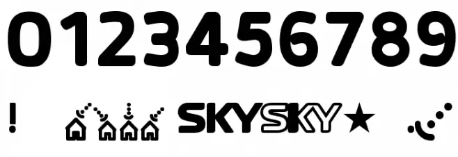 SKYfontThick Font OTHER CHARS
