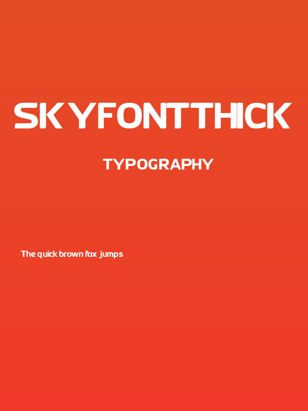 SKYfontThick Poster