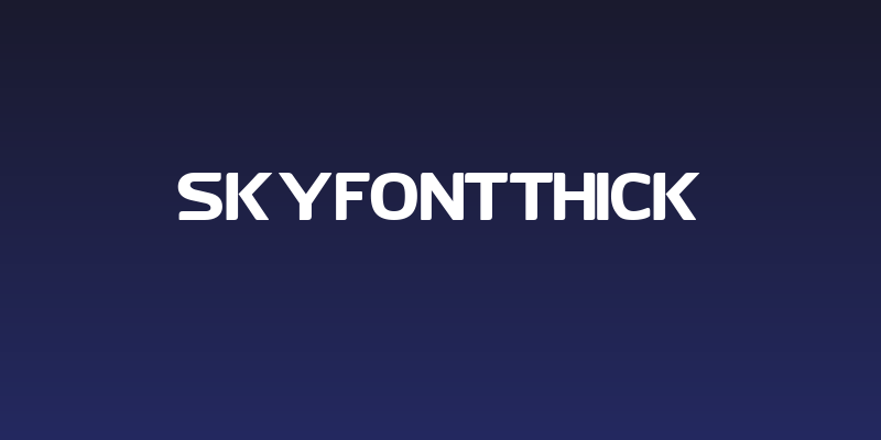 SKYfontThick Social Header