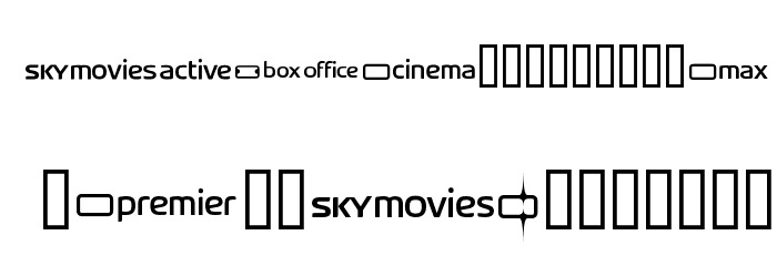 SKYfontmovies Font LOWERCASE