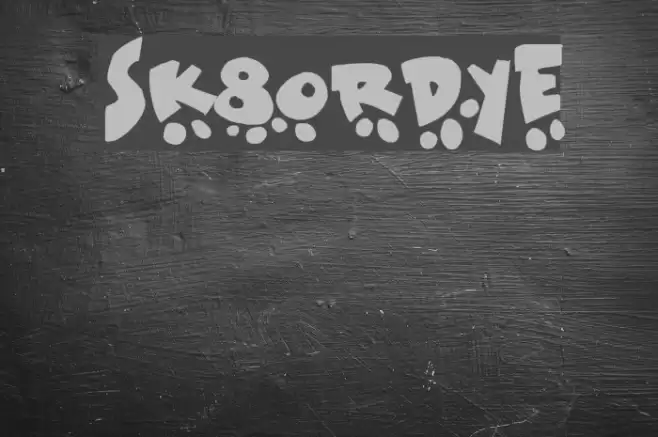 Sk8ordye Font examples
