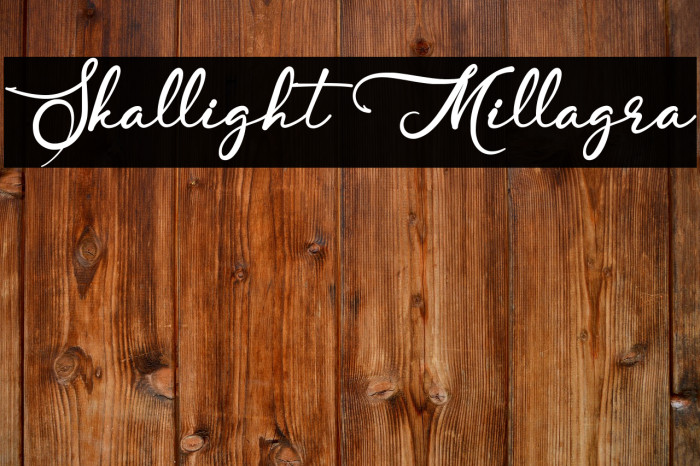 Skallight Millagra Font examples